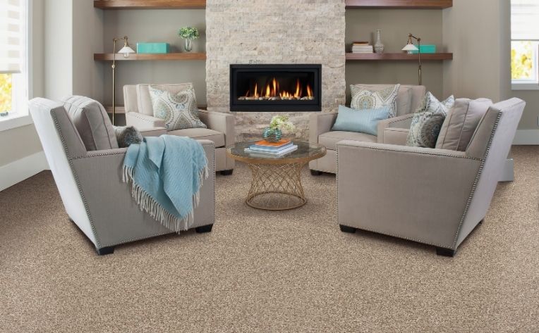 Living Room Carpet Flooring Rental Example